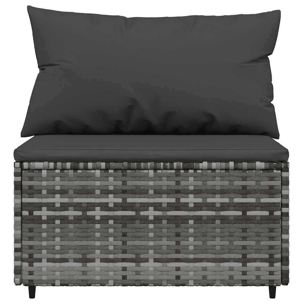 Vidaxl 3-teiliges Loungeset Polyrattan Grau - Gartenmöbel - bis zu 35% Rabatt