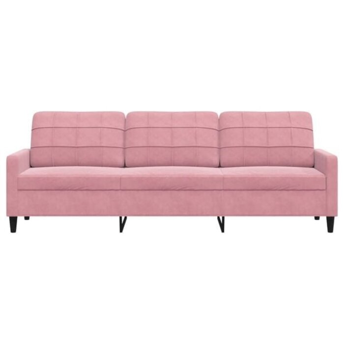 Vidaxl 3-Sitzer Sofa 210 cm in Rosa Samt - Jetzt bis zu 35% Rabatt sichern