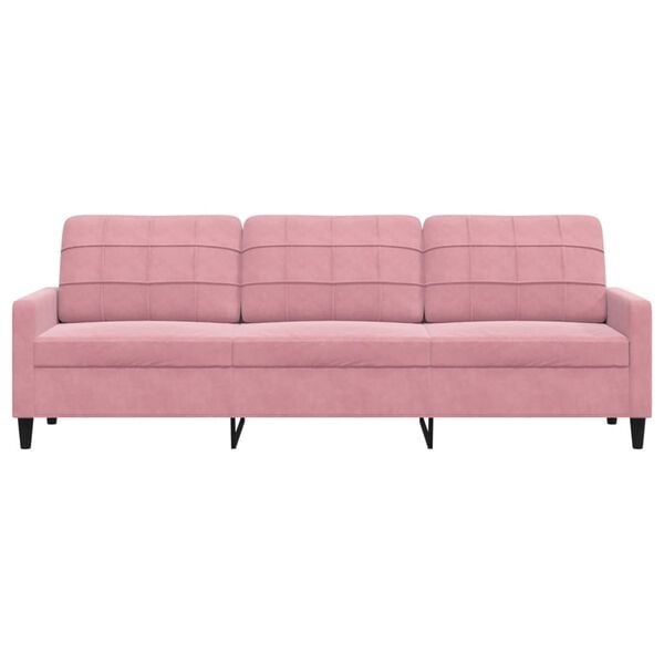 Vidaxl 3-Sitzer Sofa 210 cm in Rosa Samt - Jetzt bis zu 35% Rabatt sichern