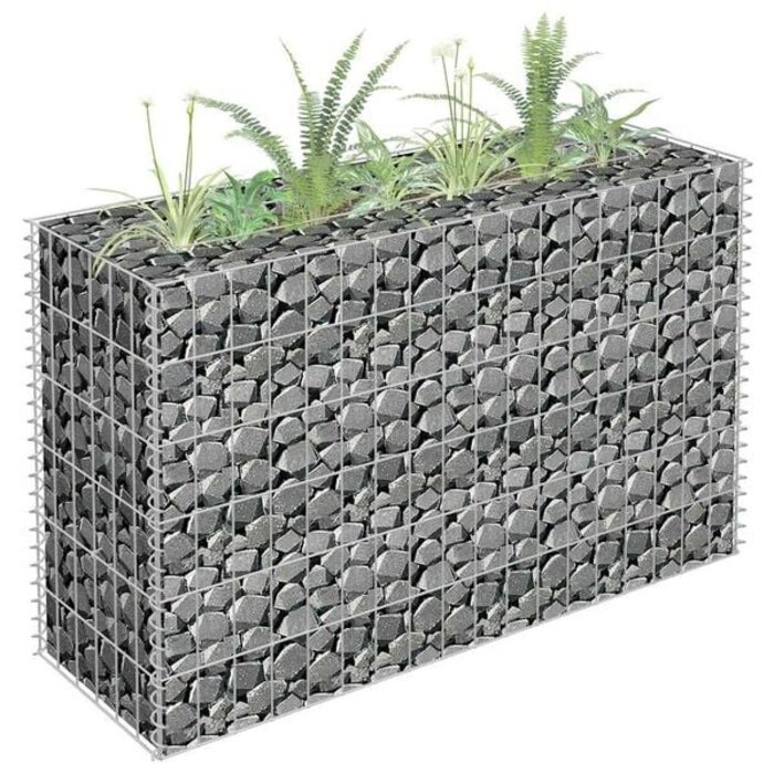 Vidaxl Gabionen-Pflanzkasten 90x30x60 cm - Verzinkter Stahl - Jetzt bis zu 33% sparen