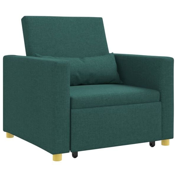 Vidaxl Ausziehbares Einzelschlafsofa, Dunkelgrün - bis zu 35% Rabatt