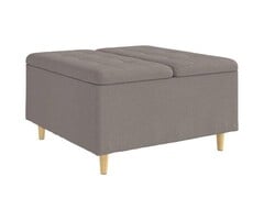 Vidaxl Polsterhocker mit Stauraum 80x80cm Taupe - 60% Rabatt - Ausgepackt