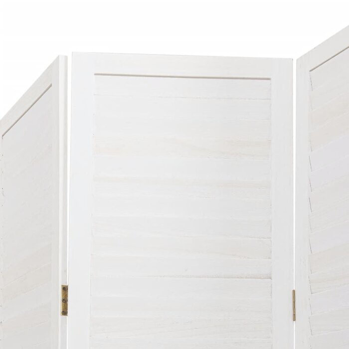 Vidaxl Raumteiler aus massivem Paulownia-Holz, 4 Paneele, Weiß - bis zu 35% Rabatt