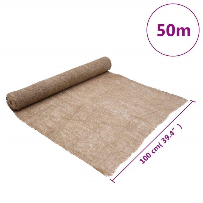 Vidaxl Juterolle 1 x 50 m - 100% Naturjute - Rustikale Deko - Jetzt bis zu 34% sparen