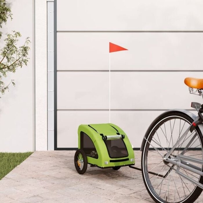 Vidaxl Hunde-Fahrradanhänger, Grün - Robust & Komfortabel - bis zu 34% günstiger