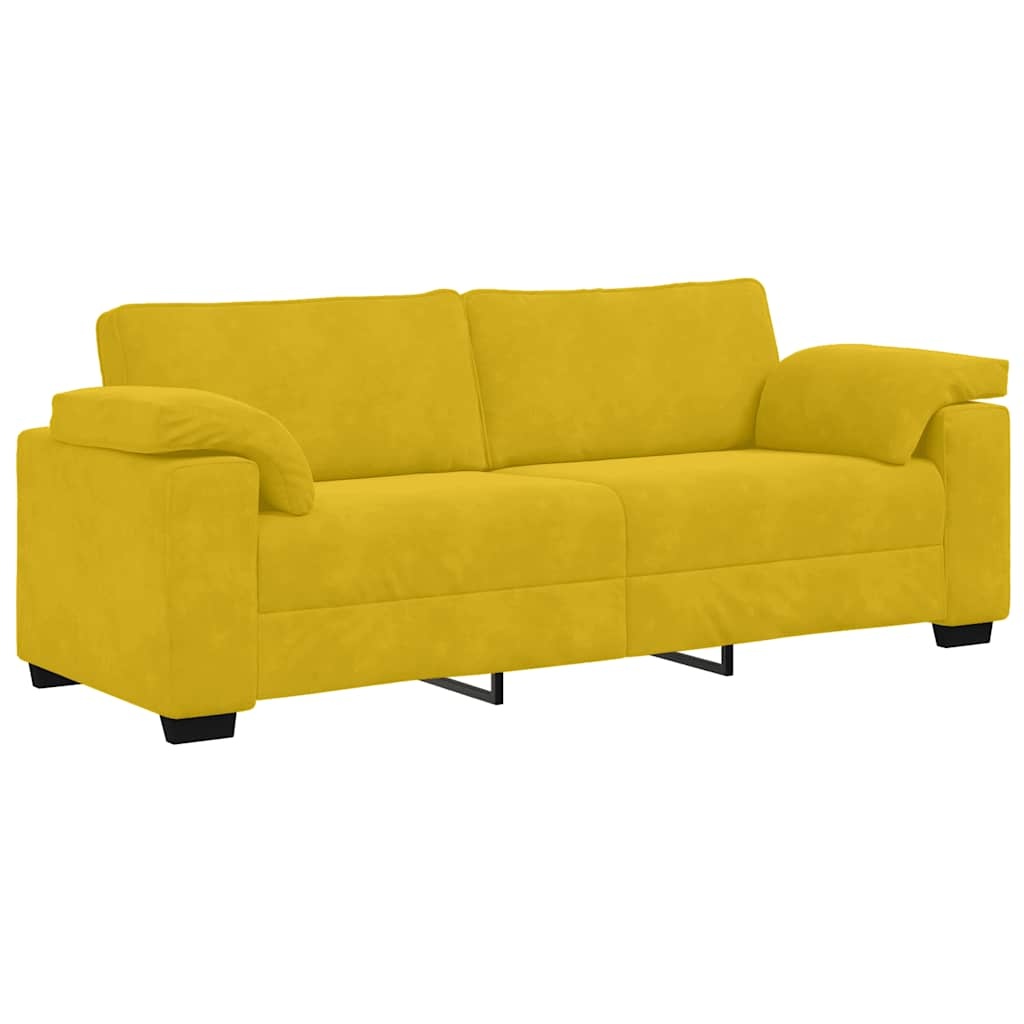 Vidaxl 3-Sitzer Sofa Samt Gelb 220cm - Jetzt bis zu 35% reduziert