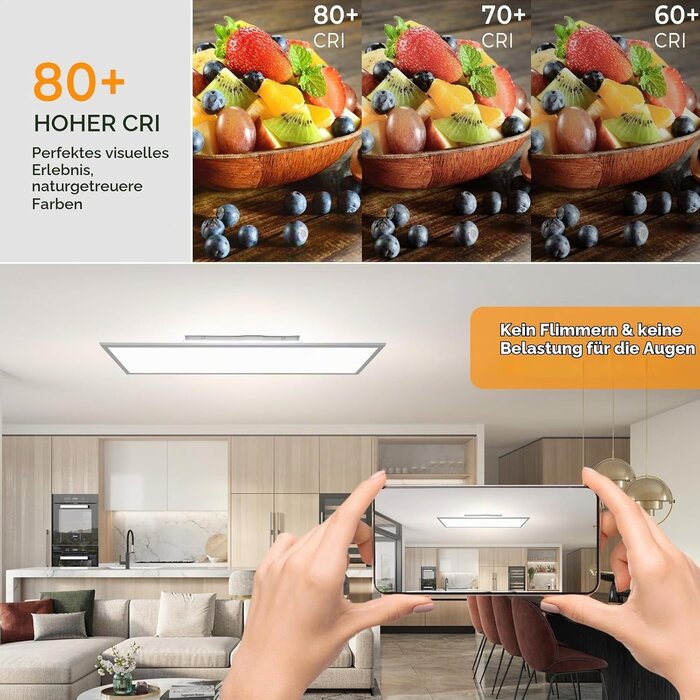 Moderne LED-Deckenleuchte 120x30 cm - Dimmbar mit Fernbedienung - bis zu 34% Rabatt