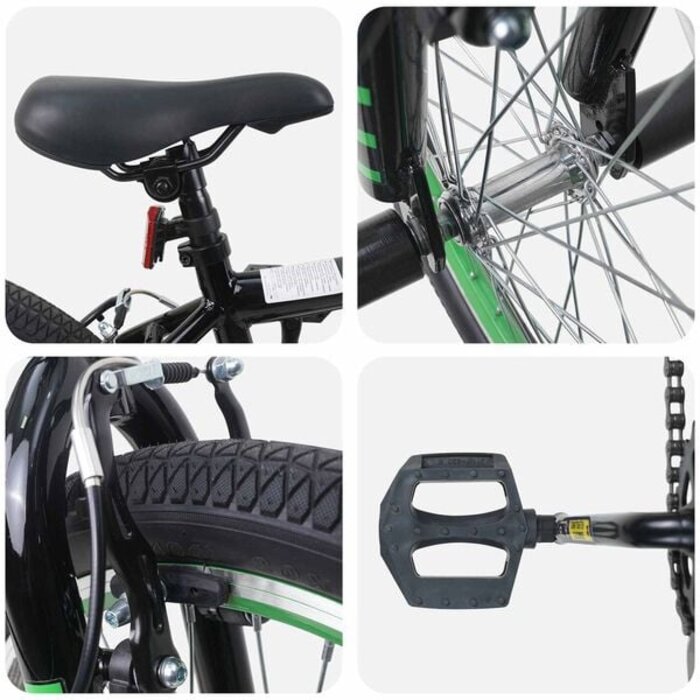 Vidaxl 20 Zoll BMX-Fahrrad für Kinder - Schwarz, stabil & bis zu 35% reduziert