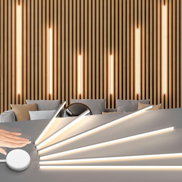 LED-Streifen Set für Akustikpaneele 6-tlg. - Warmweiß & Dimmbar - bis zu 34% sparen
