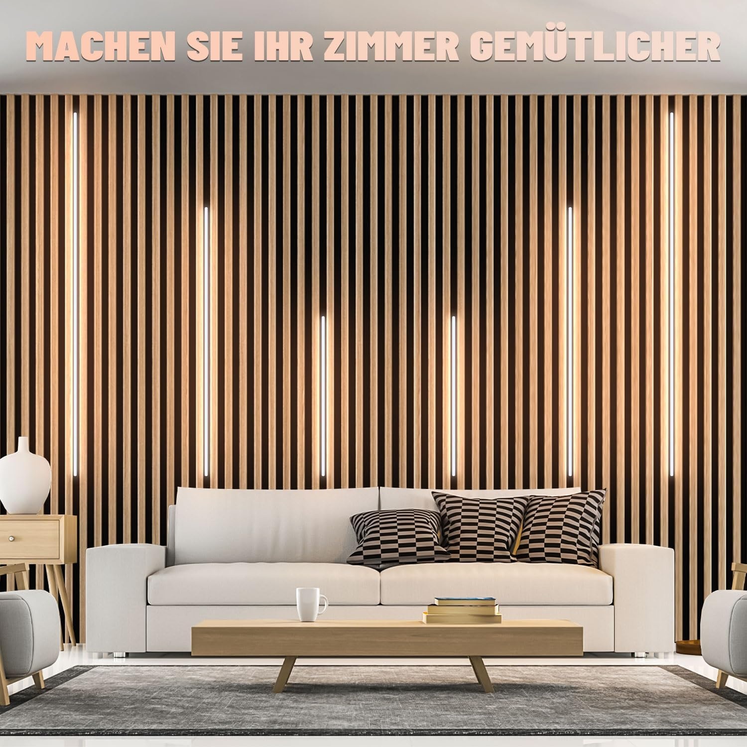 LED-Streifen Set für Akustikpaneele 6-tlg. - Warmweiß & Dimmbar - bis zu 34% sparen