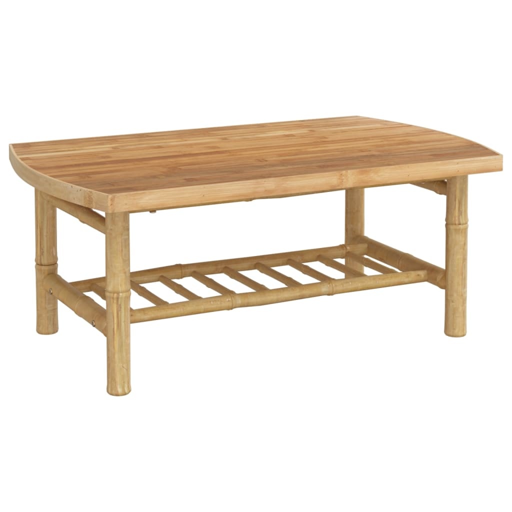 Vidaxl Bambus Gartentisch 90x55x37 cm - Natürliches Design - bis zu 34% sparen