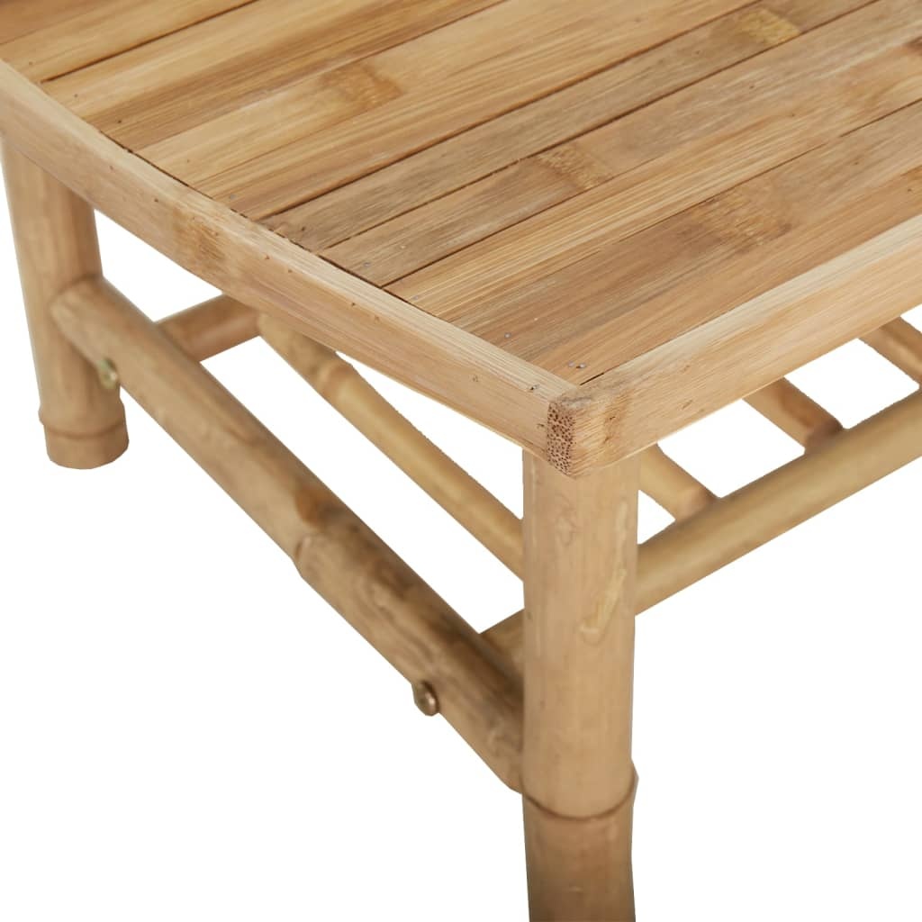 Vidaxl Bambus Gartentisch 90x55x37 cm - Natürliches Design - bis zu 34% sparen