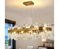 Luxuriöser Gold-Kristall-Kronleuchter 80 cm - 57% Rabatt