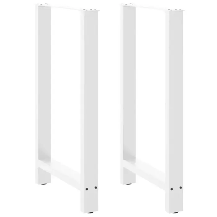 Vidaxl Bartischbeine 60x100 cm Stahl weiß - 2er-Set - bis zu 34% sparen
