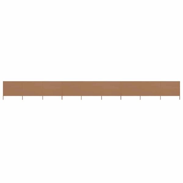 Vidaxl 9-teiliger Windschutz Taupe 1200x160 cm - bis zu 35% Rabatt