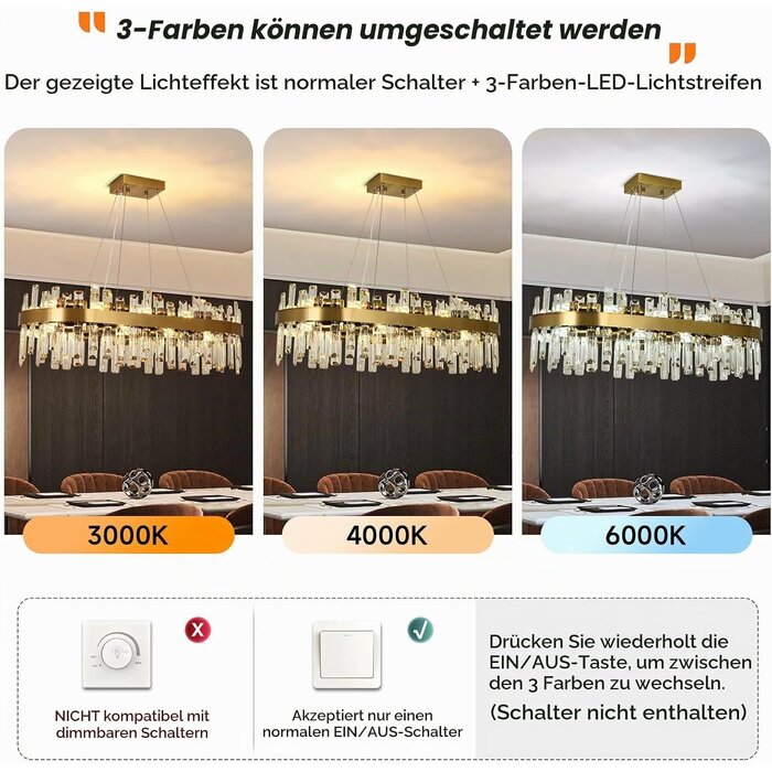 Moderner Kristall-Kronleuchter Gold 80 cm - bis zu 35% Rabatt