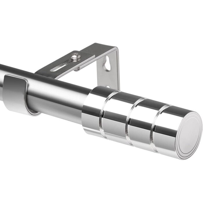 Ausziehbare Gardinenstange 280-410 cm, Silber - Jetzt bis zu 31% sparen!