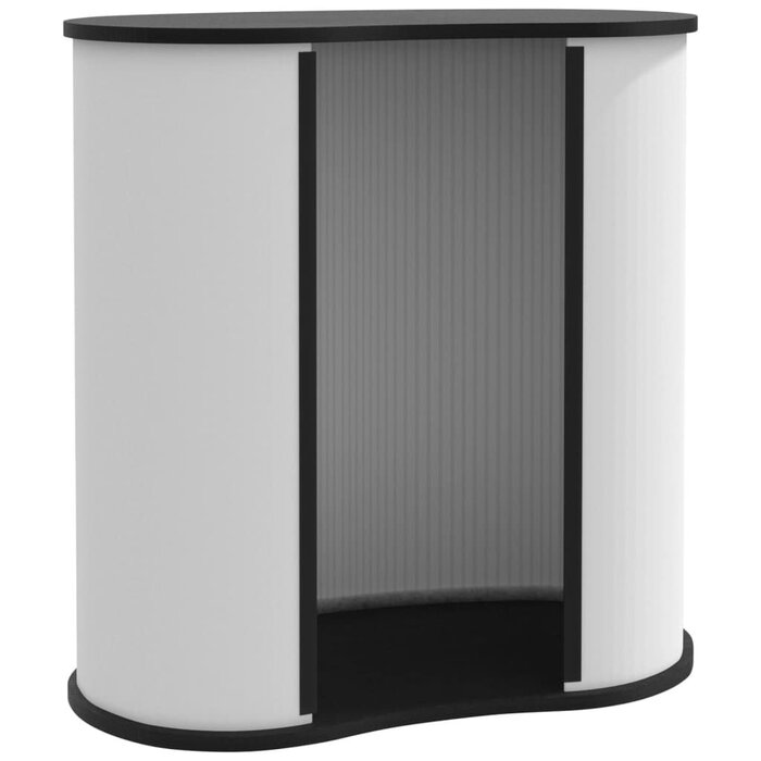 Vidaxl Klappbare Messetheke 90x48x93 cm Schwarz/Weiß - Outlet mit bis zu 34% Rabatt