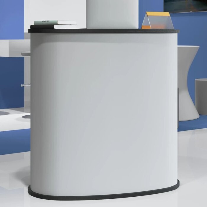 Vidaxl Klappbare Messetheke 90x48x93 cm Schwarz/Weiß - Outlet mit bis zu 34% Rabatt