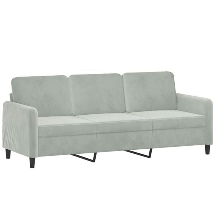 Vidaxl 3-Sitzer Sofa in Hellgrau Samt - Jetzt bis zu 35% Rabatt sichern