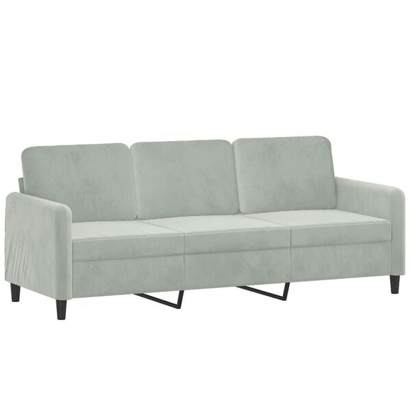 Vidaxl 3-Sitzer Sofa in Hellgrau Samt - Jetzt bis zu 35% Rabatt sichern
