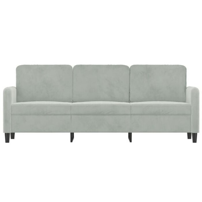 Vidaxl 3-Sitzer Sofa in Hellgrau Samt - Jetzt bis zu 35% Rabatt sichern