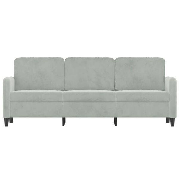 Vidaxl 3-Sitzer Sofa in Hellgrau Samt - Jetzt bis zu 35% Rabatt sichern