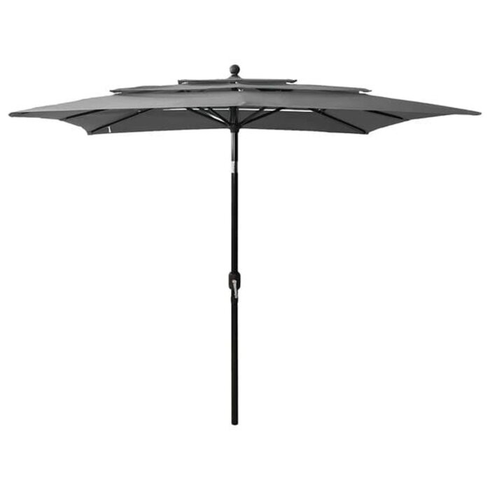 Vidaxl 3-lagiger Sonnenschirm 2,5x2,5m Anthrazit - bis zu 34% Rabatt