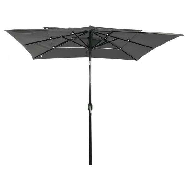 Vidaxl 3-lagiger Sonnenschirm 2,5x2,5m Anthrazit - bis zu 34% Rabatt