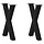 Tischbeine X-Form 50x73cm, Stahl, Schwarz - Outlet-Deal: bis zu 34% Rabatt