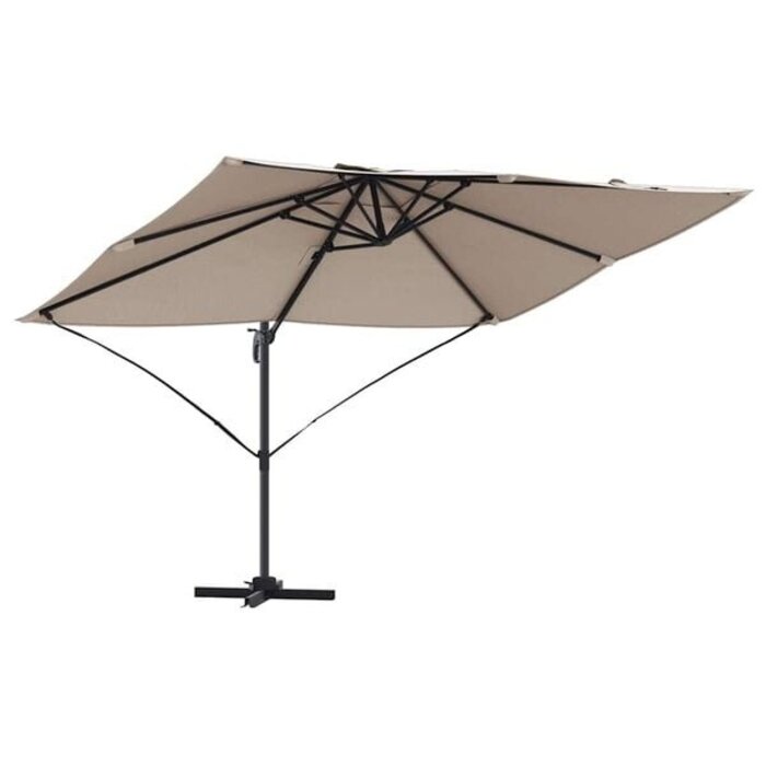 Vidaxl Luxus Ampelschirm 351x250 cm - Taupe - Bis zu 35% Rabatt