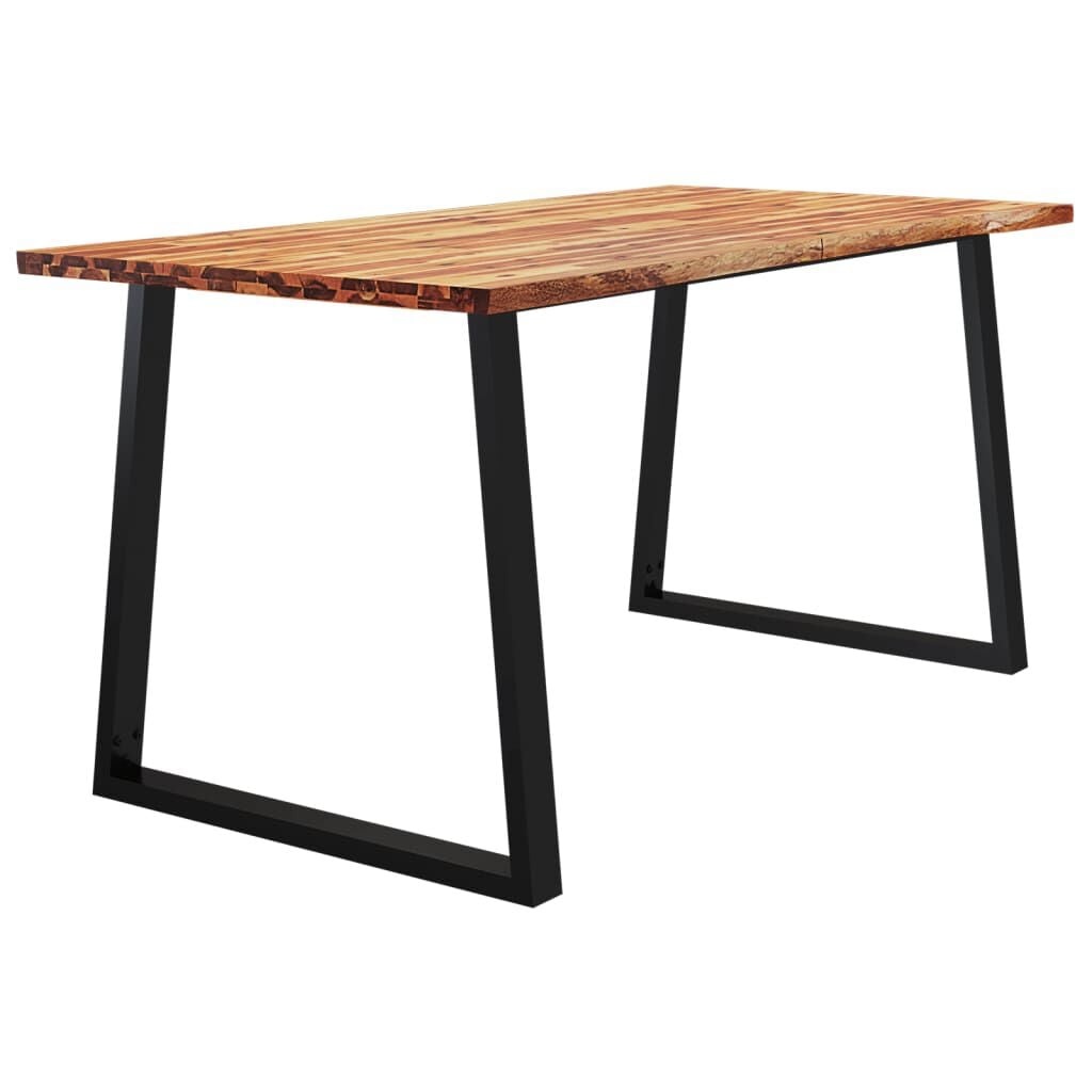 Massivholz-Esstisch mit Baumkante 160x80cm - 40% Rabatt