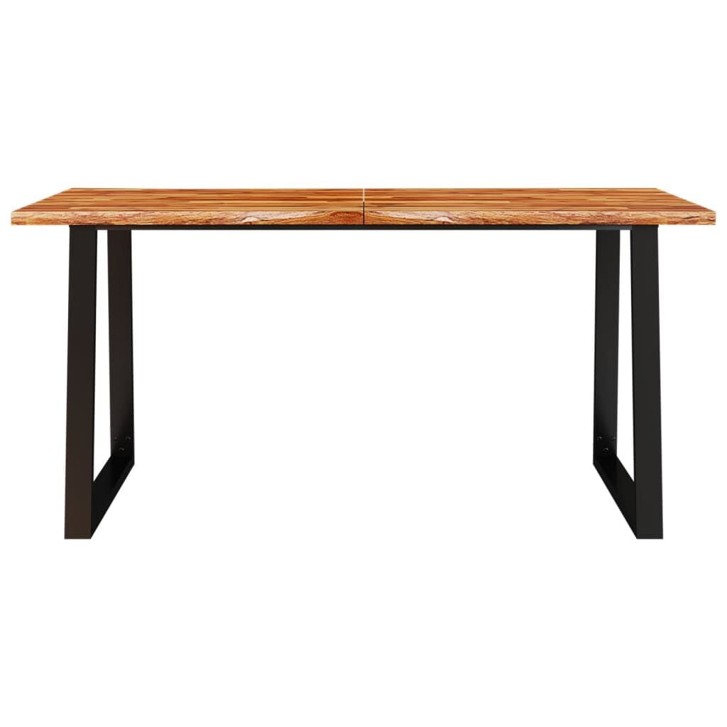 Massivholz-Esstisch mit Baumkante 160x80cm - 40% Rabatt