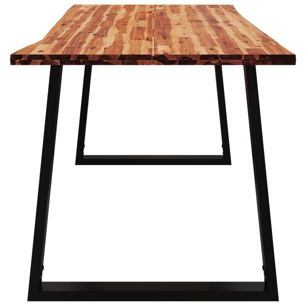 Massivholz-Esstisch mit Baumkante 160x80cm - 40% Rabatt