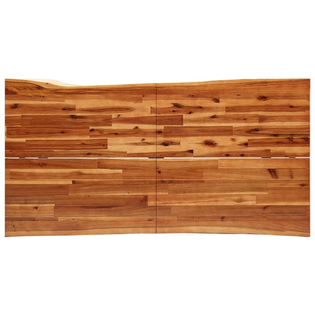 Massivholz-Esstisch mit Baumkante 160x80cm - 40% Rabatt