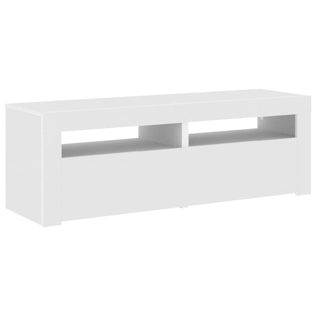 TV-Schrank mit LED-Beleuchtung 120cm - Weiß - 62% Rabatt