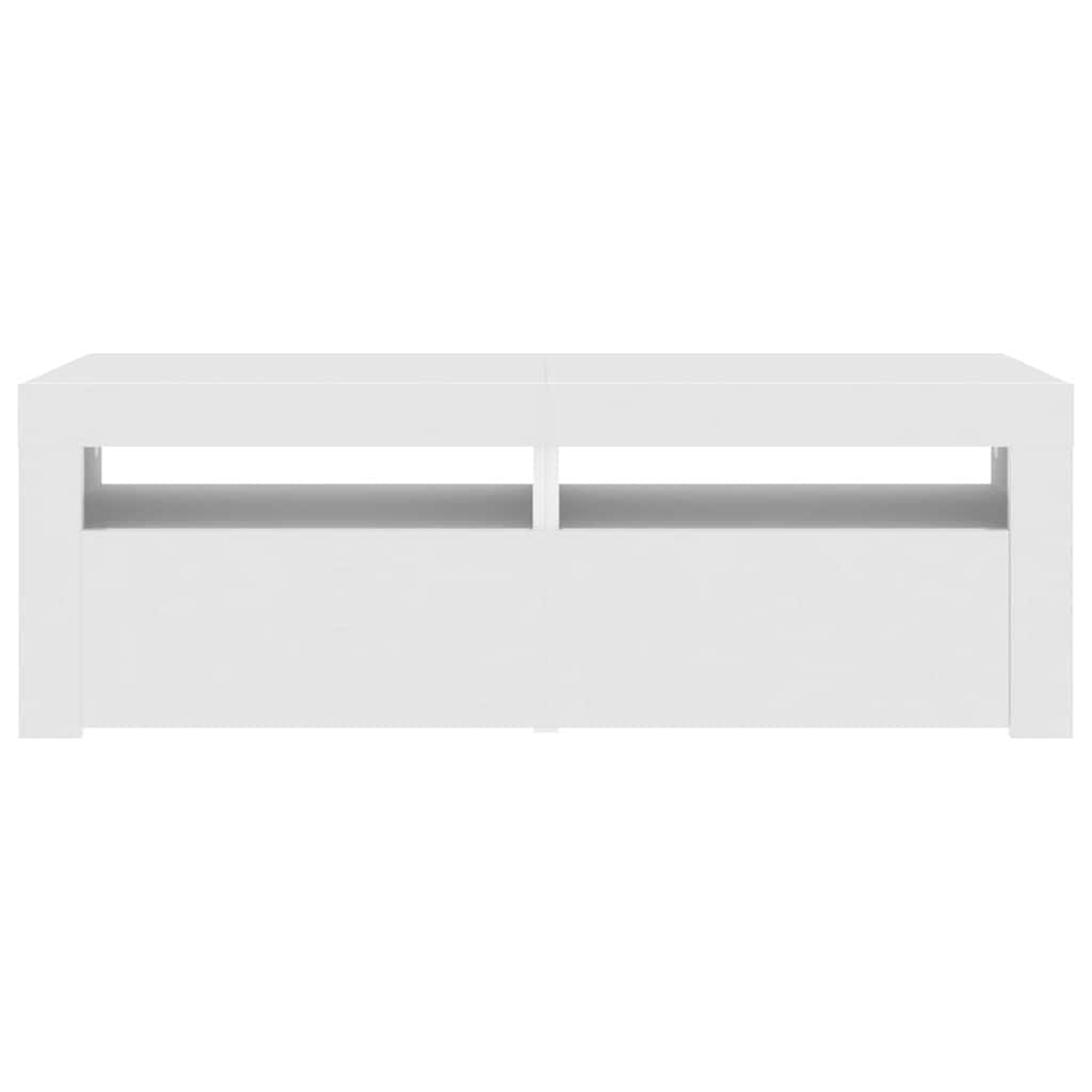 TV-Schrank mit LED-Beleuchtung 120cm - Weiß - 62% Rabatt