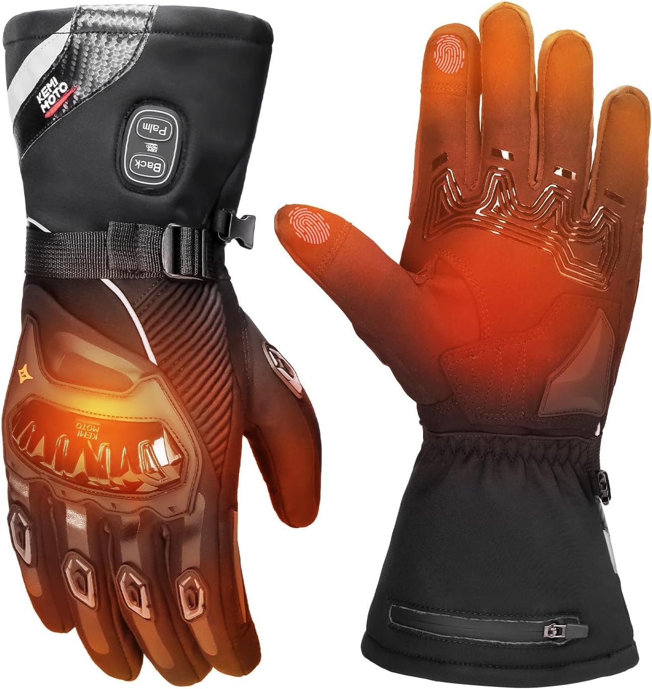 Beheizbare Motorradhandschuhe Größe L - Schwarz - 77% Rabatt