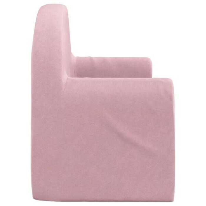 Kindersofa 2-Sitzer in Rosa - Weicher Plüsch - 51% Rabatt
