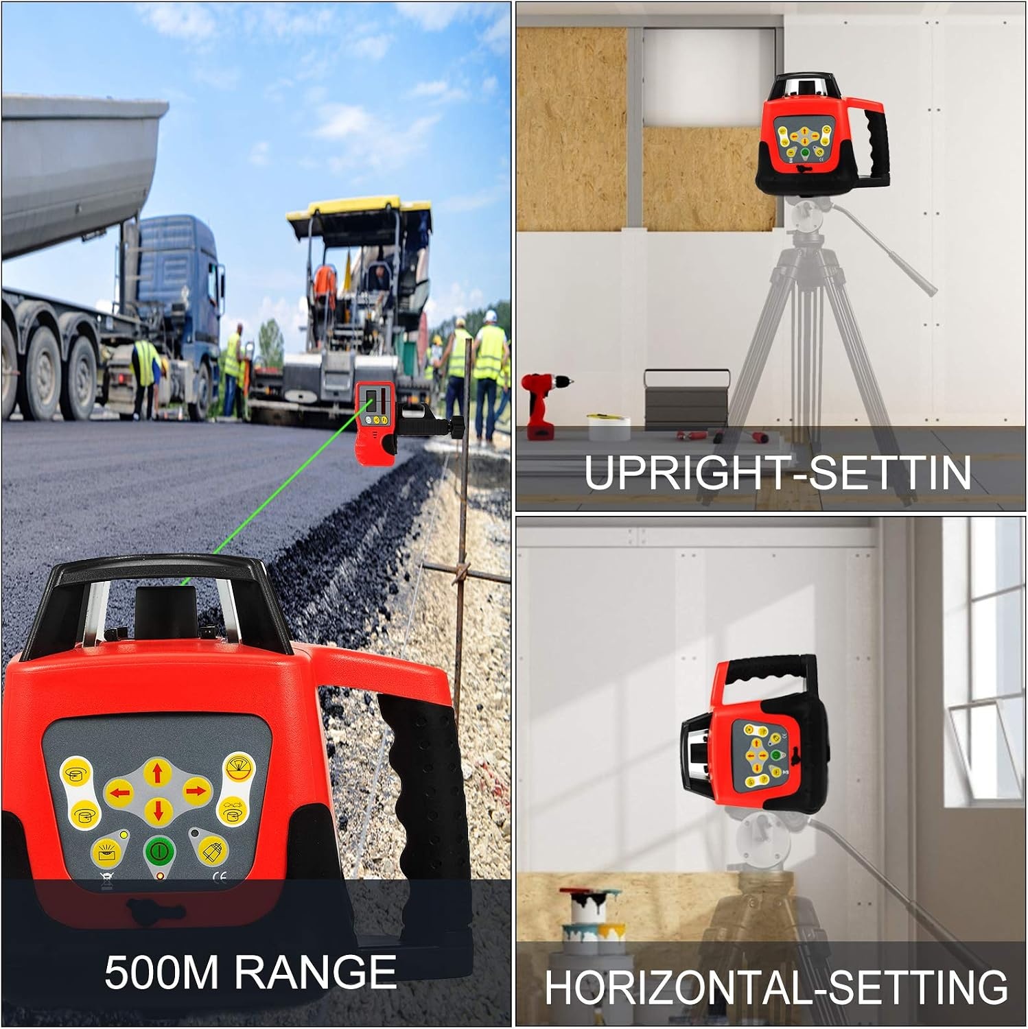 Profi Rotationslaser Set 500m Reichweite inkl. Stativ & Latte - 35% Rabatt