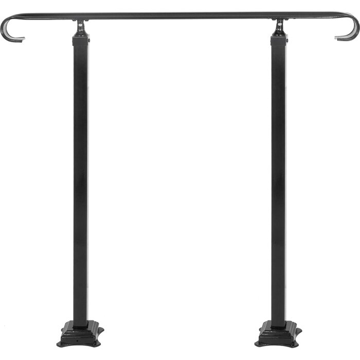 Schmiedeeisen-Treppengeländer, verstellbar, 60 cm, Schwarz - bis zu 40% sparen