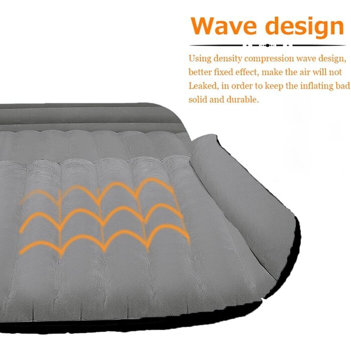 Auto-Luftmatratze für SUV und Reisen - Grau - 180x128 cm - 29% Rabatt
