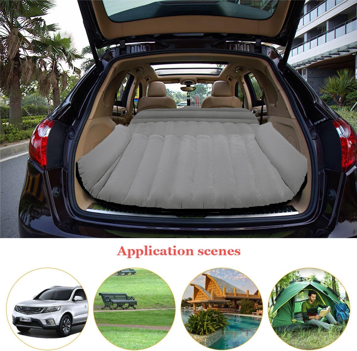Auto-Luftmatratze für SUV und Reisen - Grau - 180x128 cm - 29% Rabatt