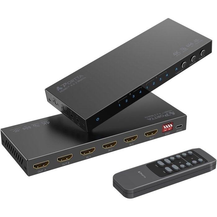 4x4 HDMI-Matrix 4K 60Hz mit Audio-Extractor - 30% Rabatt