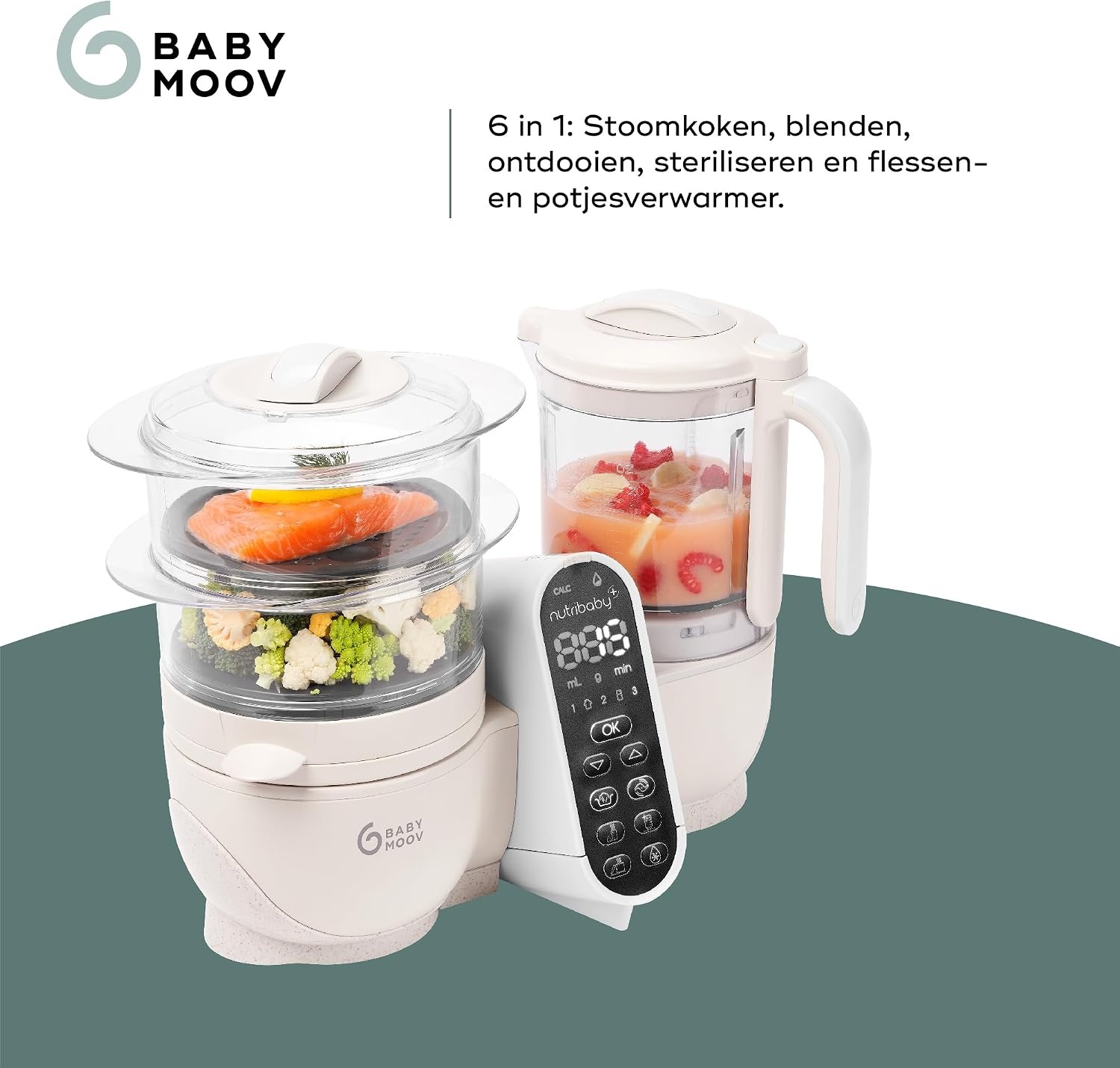 Babynahrungszubereiter 6-in-1, 2,2 Liter, Mineralbeige - 37% Rabatt
