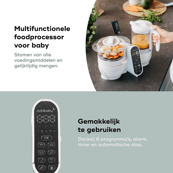 Babynahrungszubereiter 6-in-1, 2,2 Liter, Mineralbeige - 37% Rabatt
