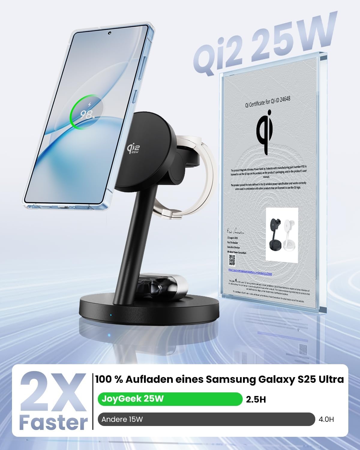 4-in-1 Kabellose Ladestation 25W für Samsung Galaxy & Watch - 43% Rabatt