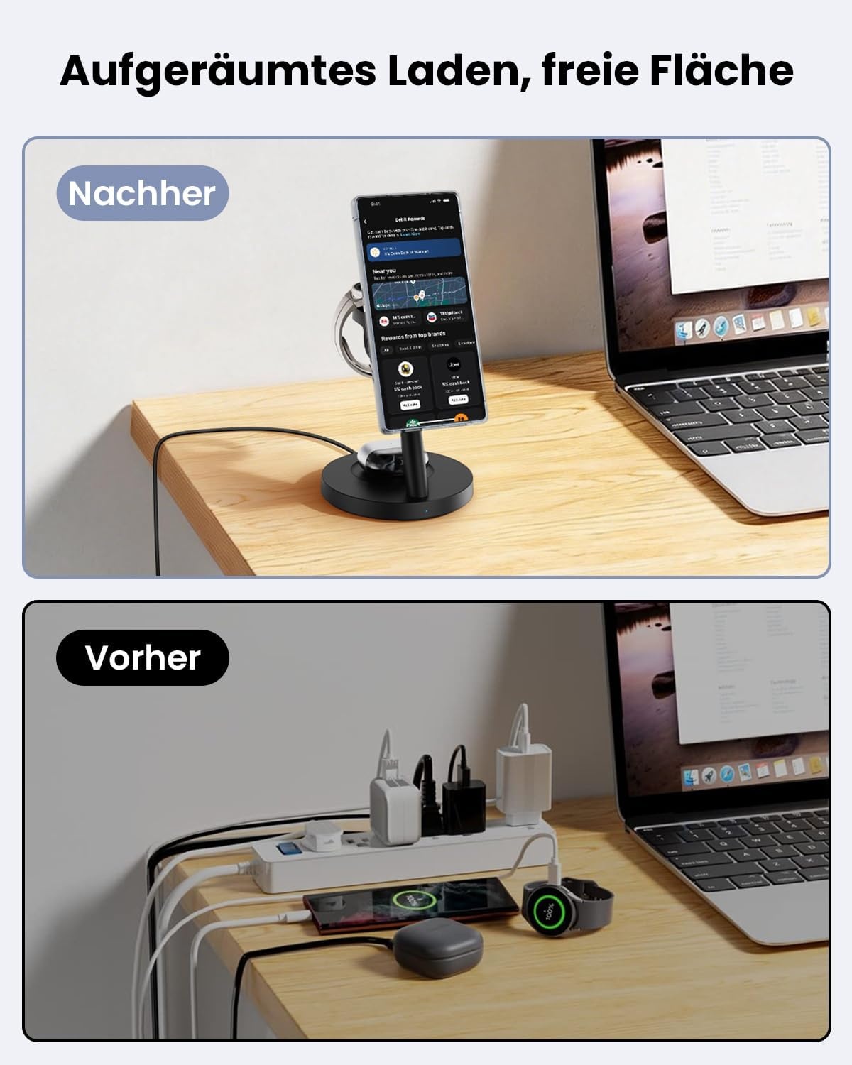 4-in-1 Kabellose Ladestation 25W für Samsung Galaxy & Watch - 43% Rabatt