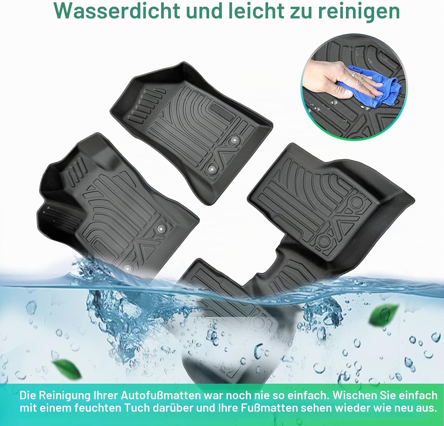 3D Allwetter Fußmatten Jeep Compass II (Benziner) - 53% Rabatt