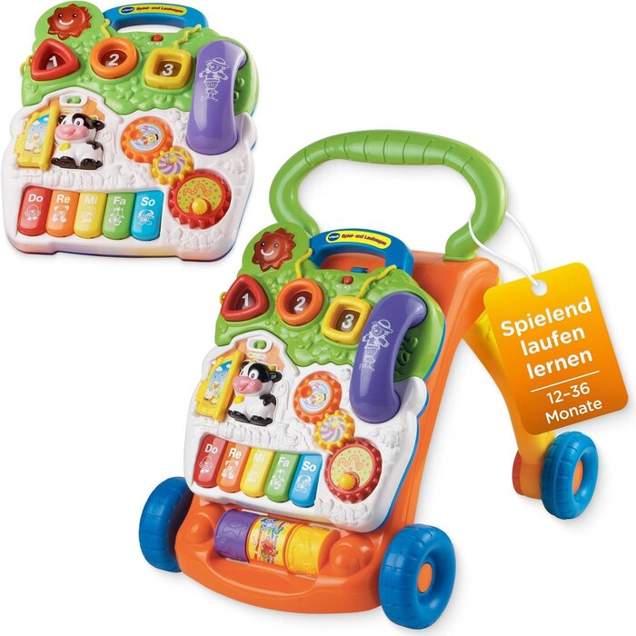 2-in-1 Lauflernwagen mit Spielboard - 45% Rabatt